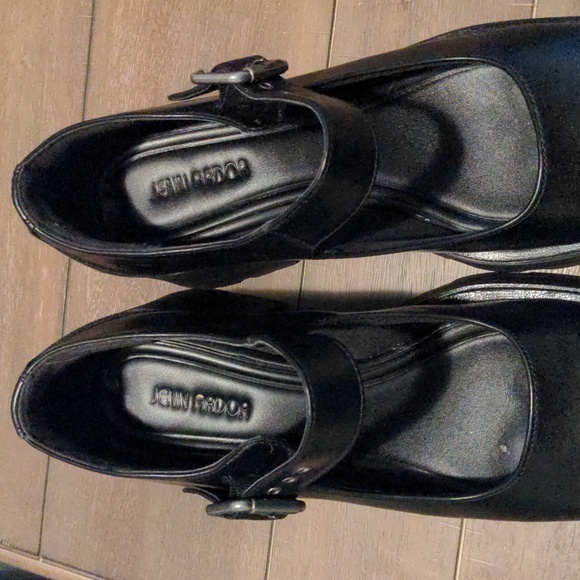 Jenn Ardor Black Platform Mary Jane Shoes Chunky Block Heel Lug Sole Size 10 - Picture 3 of 9
